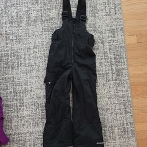 Columbia Black Insulated Snow Bibs